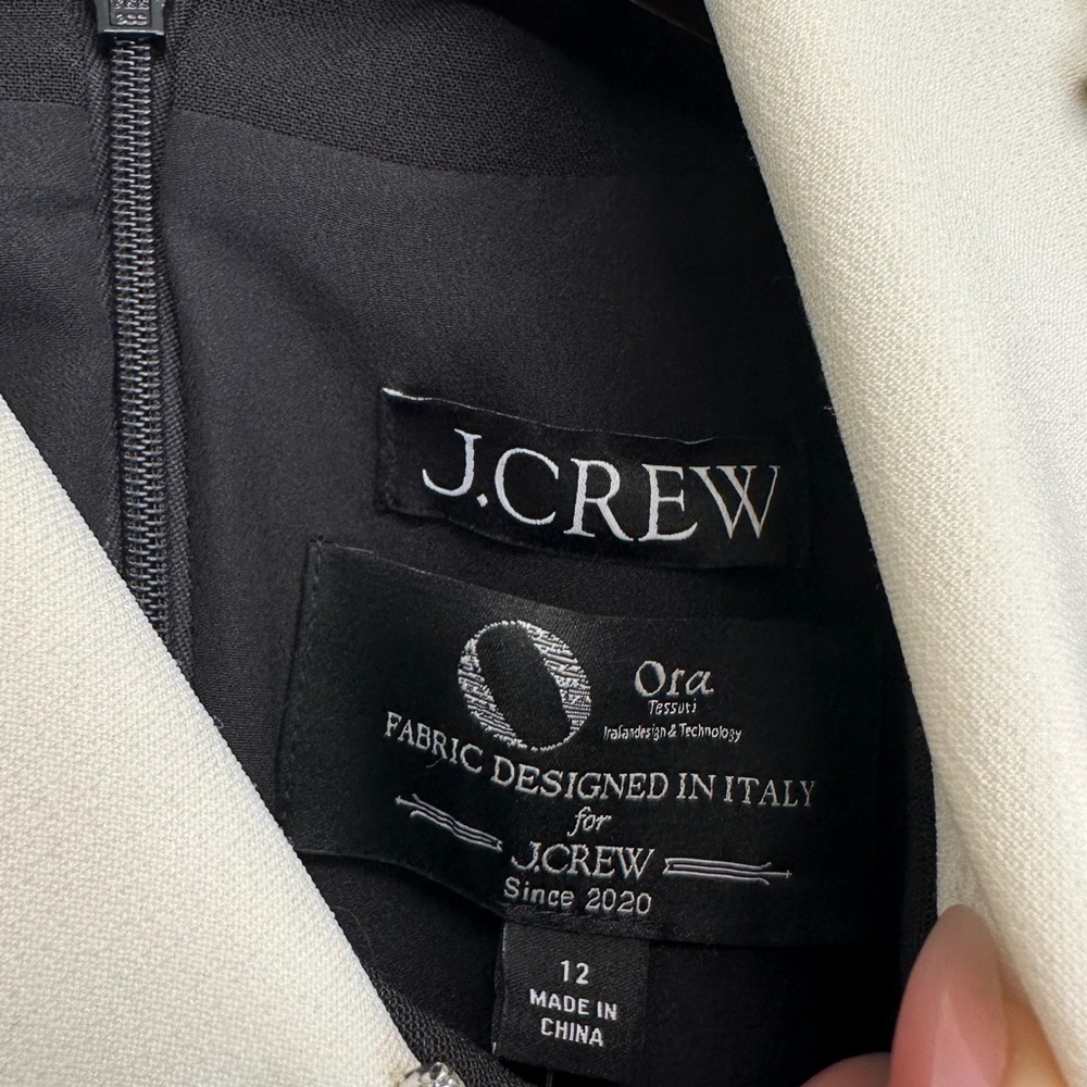 NWT J.CREW Embellished Collard Shift Dress In Stretch Crepe 12 - Picture 8 of 10